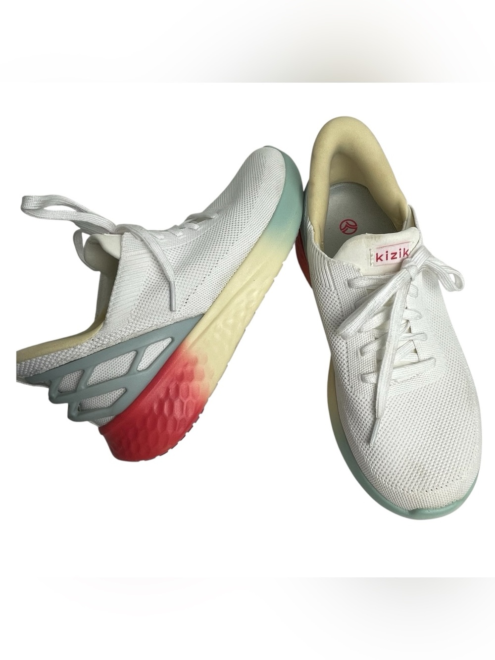 Kizik Athens Unisex Running Shoes Sunrise Hands-Free Knit Sneakers M7.5 W9 Wide